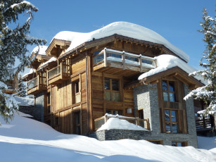 Картинка куршевель франция города здания дома зима дом курорт