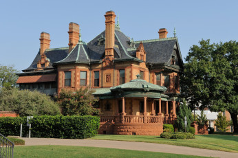 Картинка eddleman mcfarland house texas города здания дома парк дом