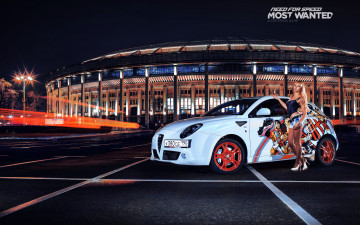 Картинка автомобили авто девушками smotra most wanted nfs парковка белая alfa romeo mito блондинка