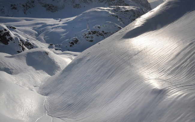 Обои картинки фото природа, зима, горы, снег, пейзаж