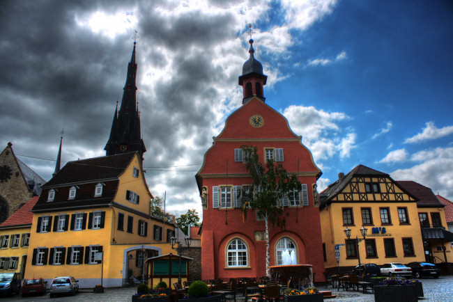 Обои картинки фото германия, gau, algesheim, города, здания, дома, улица