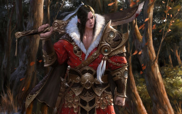 Картинка фэнтези люди доспехи парень меч