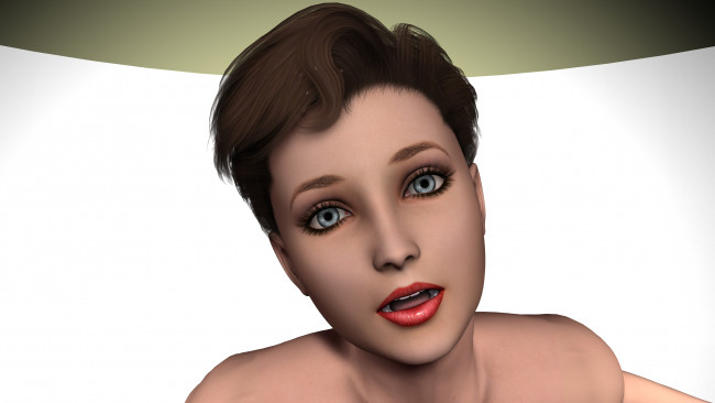 Обои картинки фото 3д графика, portraits , портрет, девушка, взгляд