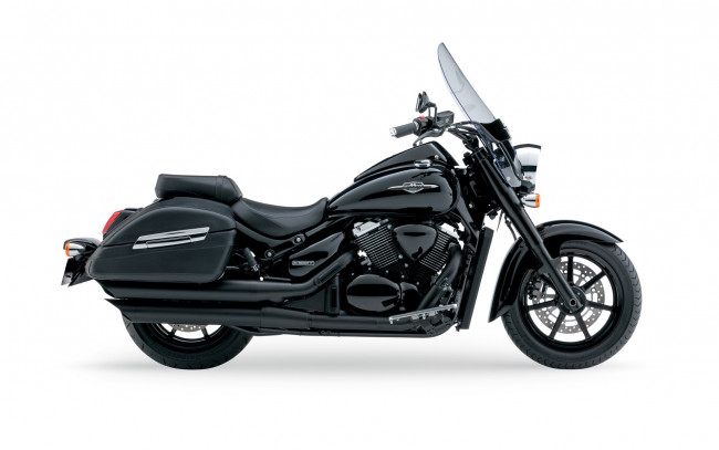 Обои картинки фото мотоциклы, suzuki, intruder, c1500t, 2013, темный