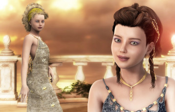 Картинка 3д+графика люди+ people фон взгляд девушки