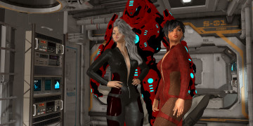 Картинка 3д+графика фантазия+ fantasy девушки взгляд фон существо