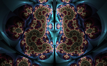 Картинка 3д+графика фракталы+ fractal узор фон цвета