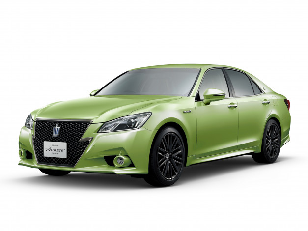 Обои картинки фото автомобили, toyota, athlete, зеленый, s210, crown