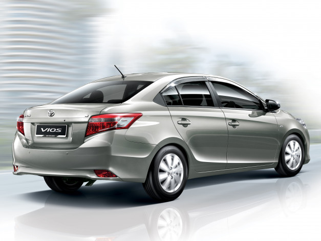 Обои картинки фото автомобили, toyota, серый, 2013г, vios