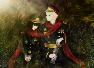 Картинка аниме hetalia +axis+powers парень пара девушка