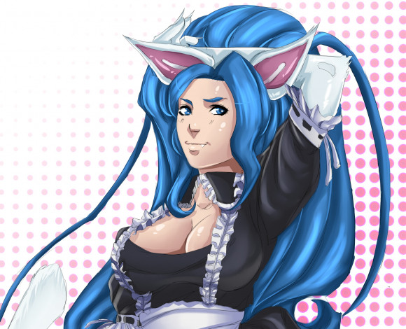 Обои картинки фото разное, арты, девушка, фон, взгляд