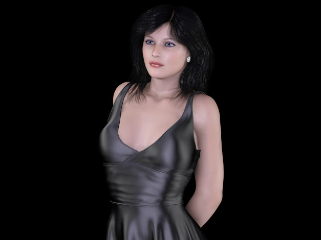 Обои картинки фото 3д графика, люди , people, фон, взгляд, девушка