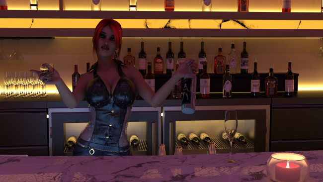 Обои картинки фото 3д графика, люди , people, фон, взгляд, девушка