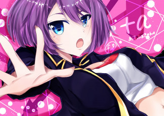 Картинка аниме unknown +другое фон взгляд девушка