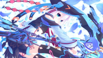 Картинка аниме оружие +техника +технологии фон девушка взгляд