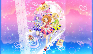 Картинка аниме aikatsu взгляд фон девушка