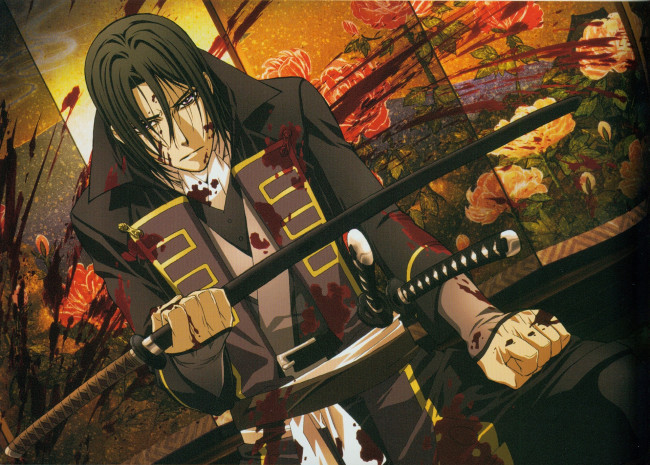 Обои картинки фото аниме, hakuouki, hijikata, toshizou