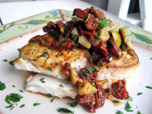 Картинка еда рыбные+блюда +с+морепродуктами палтус