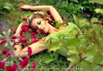 Картинка календари фэнтези девушка 2019 природа макияж женщина растение сон calendar