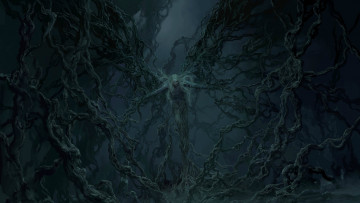 Картинка фэнтези существа заточение переплетение темные силы