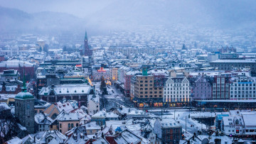 Картинка города берген+ норвегия берген
