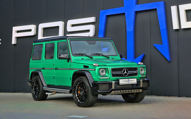 Обои картинки фото posaidon g rs 850,  mercedes-amg g63 2019, автомобили, mercedes-benz, внедорожники, премиум, класс, зеленый, гелендваген, 2019, года, w463, posaidon, немецкие, mercedes, amg, g63, тюнинг, g, rs, 850