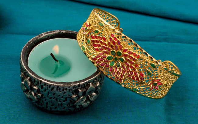 Обои картинки фото разное, украшения,  аксессуары,  веера, браслет, свеча