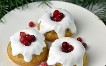 Картинка еда пирожные +кексы +печенье кексы глазурь ягоды