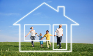 Картинка разное компьютерный+дизайн семья дом луг