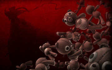 Картинка видео+игры afro+samurai мишки силуэт