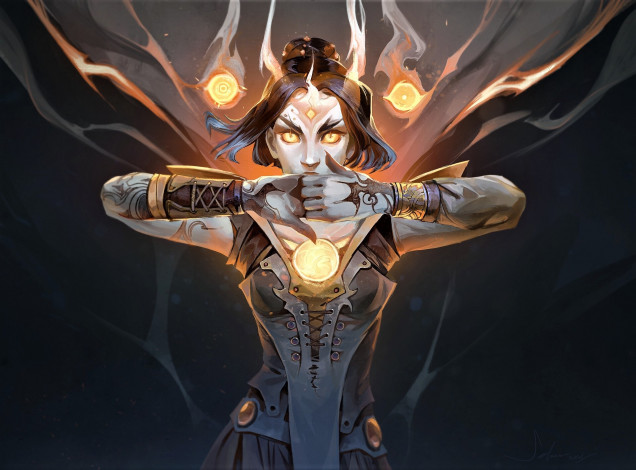 Обои картинки фото фэнтези, маги,  волшебники, девушка, магия