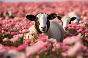 Картинка разное компьютерный+дизайн барашек поле цветы