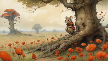 обоя рисованное, животные,  сказочные,  мифические, нейросети, графика, нейроарт, ai, art, нейронные, сети, рисунки, нейро, искусство