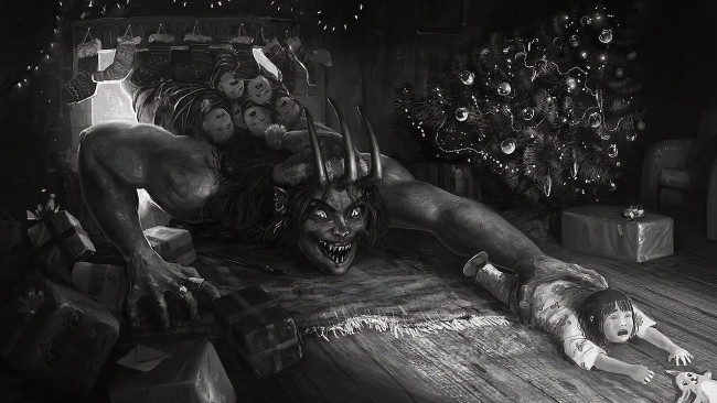 Обои картинки фото фэнтези, демоны, праздник, рождество