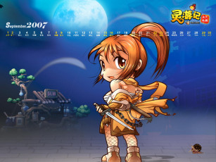 обоя anime, calendar, september, 2007, календари, аниме