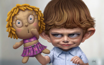 Картинка рисованные дети