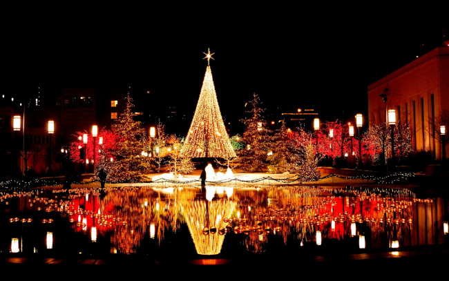 Обои картинки фото города, огни, ночного