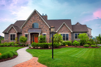 Картинка города здания дома ландшафт