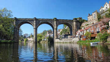 Картинка knaresborough viaduct harrogate england города мосты англия виадук