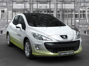 обоя автомобили, peugeot, 2007г, concept, hdi, hybride, 308