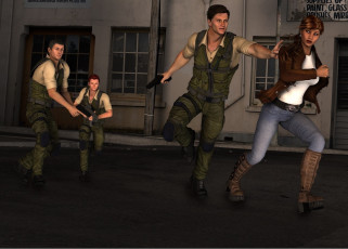 Картинка 3д+графика fantasy+ фантазия люди улица