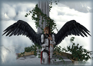 Картинка 3д+графика angel+ ангел крылья