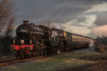 Картинка техника паровозы состав паровоз рельсы дорога железная