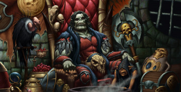 Картинка фэнтези существа тролль гриф трон монстр