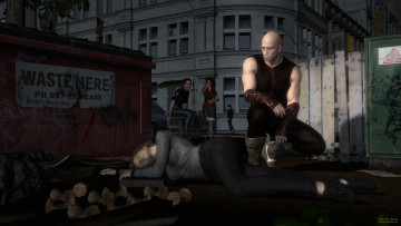 Картинка 3д+графика fantasy+ фантазия улица люди