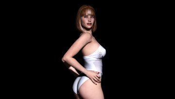 Картинка 3д+графика people+ люди девушка взгляд