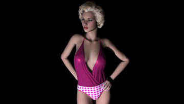 Картинка 3д+графика people+ люди девушка взгляд фон