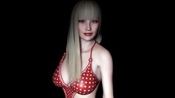 обоя 3д графика, people , люди, девушка, взгляд, блондинка