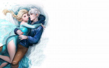 Картинка девушка+и+парень рисованные люди frozen холодное сердце хранители снов парень девушка rise of the guardians