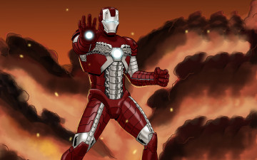 Картинка железный+человек рисованные кино iron man железный человек